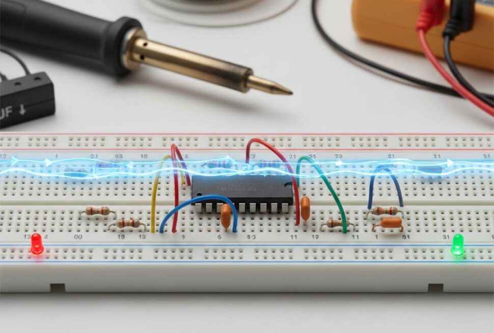 Where Does the Current Travel in a Breadboard.