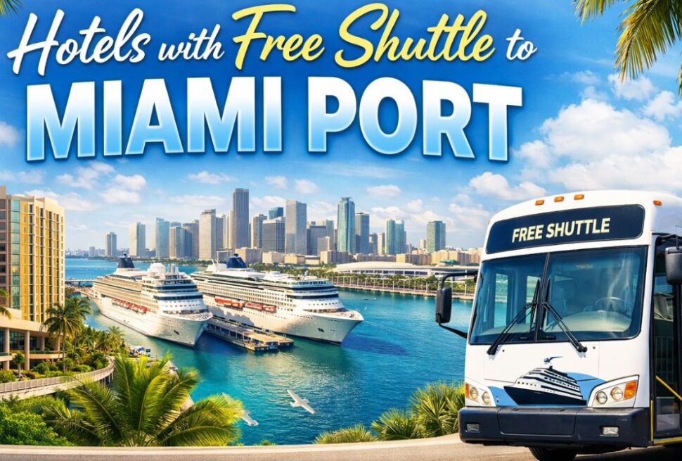 hotels with free shuttle to miami port.
